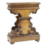 Victorian carved oak console table, circa 1840,