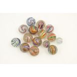 Small collection of Victorian glass marbles,