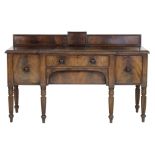 George IV mahogany breakfront sideboard, circa 1825,