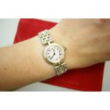 Cartier Panthere Vendome lady's stainless steel and gold quartz wristwatch, circa 1995,