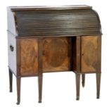 Late George III mahogany desk,