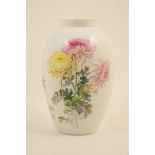 Noritake hand decorated porcelain vase, signed 'Yukio',