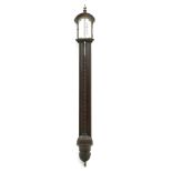 George III mahogany stick barometer, circa 1780,