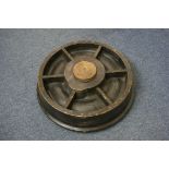 Wooden foundry mould for a 26'' engine or wagon wheel