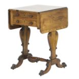 George IV rosewood work table, circa 1825,