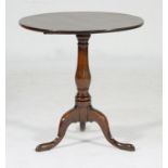 Provincial oak and elm tilt top tripod table, early 19th Century,