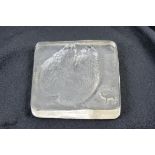 Camel advertising ashtray, moulded clear glass,