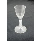 George III opaque twist ale glass, circa 1770,