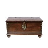 A Large Chest,Brazilian chestnut, «ball» feet, tinned iron mounts Dim. - 69 x 136 x 69 cm