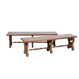 A Pair of Church Benches,carved chestnut Dim. - 44 x 156 x 39,5 cm