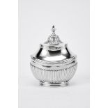 A Sugar Bowl,D. Maria I, Queen of Portugal (1777-1816)gadrooned decoration Dim. - 13,5 cm; Peso -