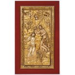 The Announciation and The Baptism of Christ,a pair of polychrome and gilt wooden altarpices Dim. -