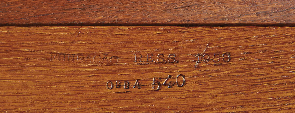 A Bureau with side stretchers,Louis XVI style, mahogany and walnut veneer, gilt bronze applications, - Image 2 of 2