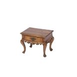 A Small Side Table,D. José I, King of Portugal (1750-1777), carved walnut, bronze lock's