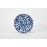 A Small Dish,Chinese porcelain, blue decoration "Flowers" Dim. - 34 cm