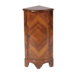 A Small Corner Cabinet,Louis XVI (1774-1791), burr-kingwood and Brazilian rosewood veneer, bronze