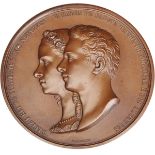 "D. Luiz I and D. Maria of Savoy, King and Queen of Portugal and of the Algarves", copper medal