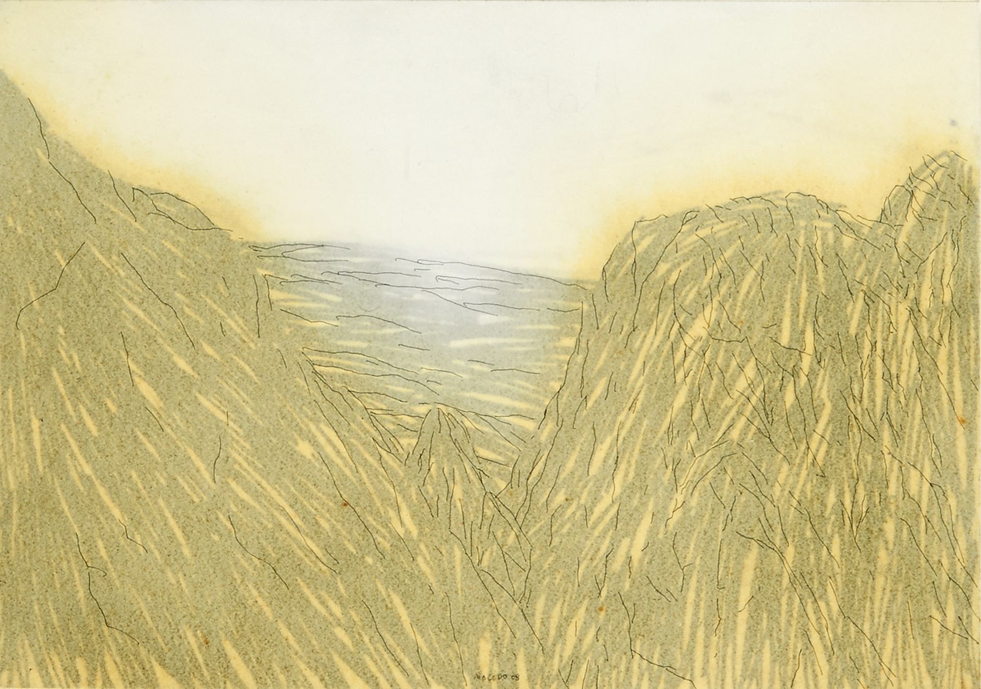 RUI MACEDO - NASC. 1975, Untitled, mixed technique on paper, signed and dated 2008, Dim. - 20 x 30