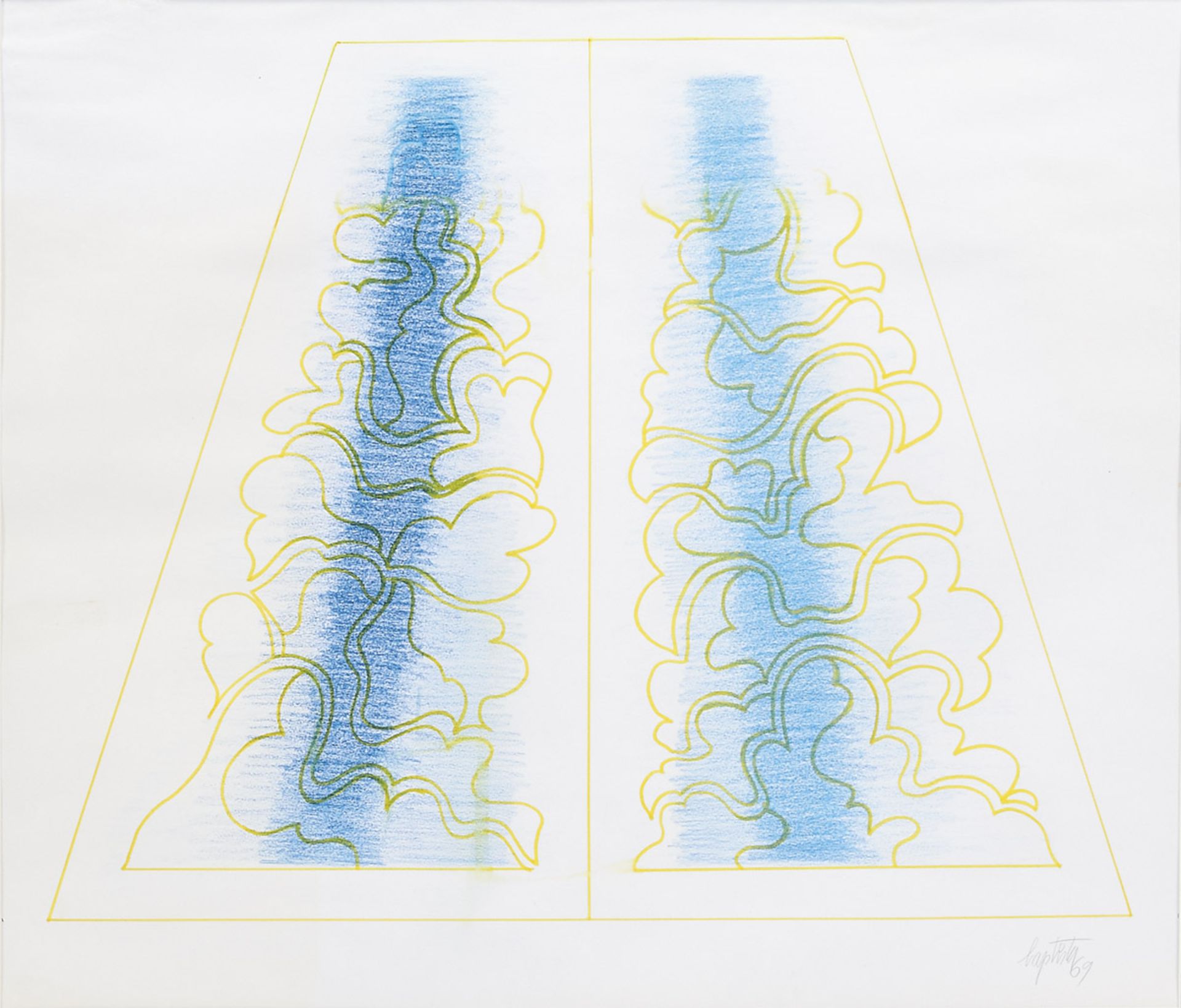 MANUEL BAPTISTA - NASC. 1936, Untitled, mixed technique on paper, signed and dated 1969, Dim. - 46,5