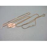 Four 9ct. gold neck-chains, 53.2 grams total