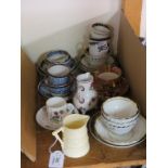 Georgian and Victorian teaware, includes tea bowls and saucers, various factories