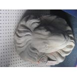 A moulded garden lion mask, wall-hanging