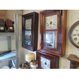 Three various Connecticut shelf clocks, each in mahogany veneered case