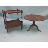 A Chippendale-period mahogany tripod table, circular top 2ft. 7in. - underframe modified and