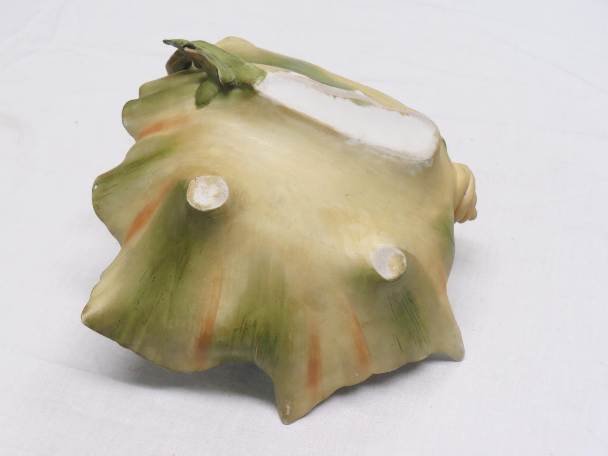 A Royal Dux-type shell-shape centrepiece, with maiden surmount, 6.5in. high, a set of six 19th - Image 3 of 4