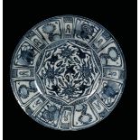 A blue and white dish with naturalistic decoration, China, Ming Dynasty, Wanli Period (1573-1619)