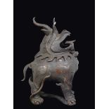 A bronze "Pho Dog" censer, China, Ming Dynasty, 17th century h cm 32