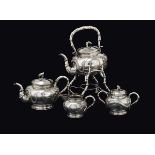 A silver tea set, China, Qing Dynasty, 19th century h da cm 7,5 a cm 16,5