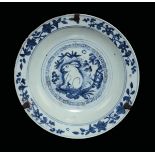 A blue and white dish depicting rabbit, China, Ming Dynasty, Wanli Period (1573-1619) diam cm 30