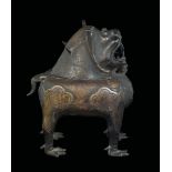 A bronze "Pho Dog" censer, China, Ming Dynasty, 17th century h cm 15