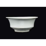 A glazed stoneware Ding cup with footholds inside, China, Song Dynasty (960-1279) cm 6x13,7