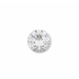 Unmounted round brilliant - cut diamond weighing 3,15 carats. GECI report Diamond report GECI n°