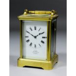 A late 19th/early 20th Century carriage timepiece retailed by Clerke, 1 Royal Exchange, London,