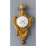 A 19th Century French gilt brass cased "Cartel" clock of Louis XV design, the 6.75ins diameter domed