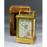 A late 19th Century French carriage clock, No. 5076, retailed by Ollivant & Botsford of