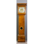 An 18th Century oak longcase clock by John Brice of Sandwich, the 12ins square brass dial with