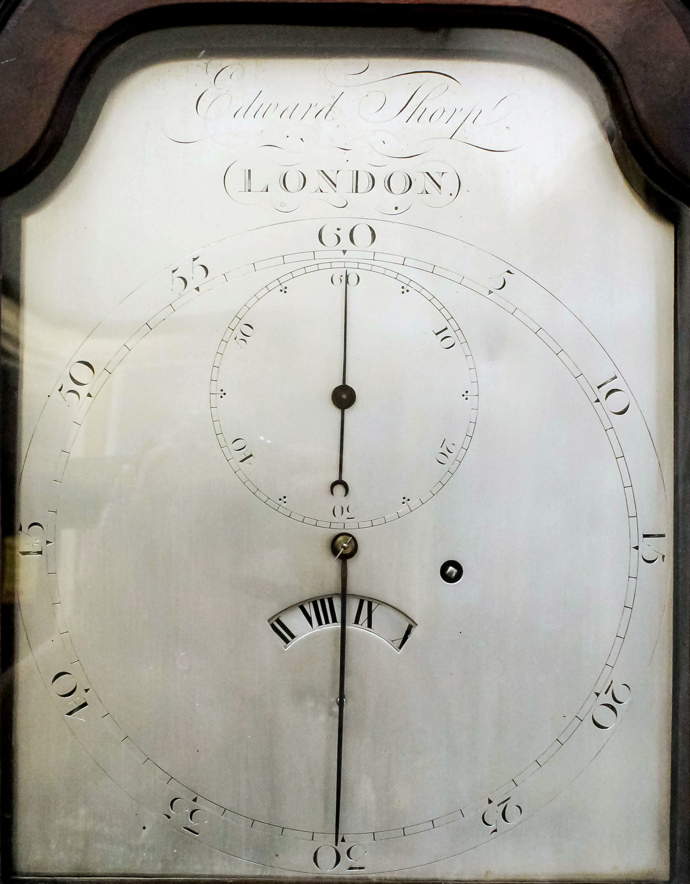 A good George III mahogany longcase "Regulator" by Edward Thorp of London, the 10ins silvered dial - Image 2 of 2