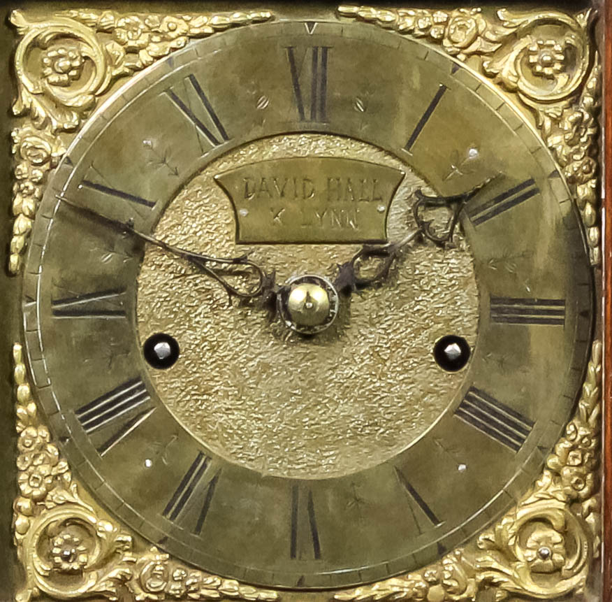 A walnut cased "Granddaughter" longcase clock, the 7ins square brass dial with chapter ring with - Image 2 of 2