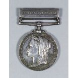 A Victoria Egypt Medal dated 1882 with "Alexandria 11th July" clasp (uninscribed)