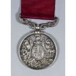 A Victoria Army Long Service Good Conduct Medal, 2nd type, to "Sergeant H. Manerige, 13th Hussars"