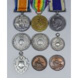 A group of eight George V First World War and other commemorative medals comprising, British War