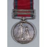 A Victoria Military General Service Medal dated 1793 - 1814 with "Toulouse" and "Vitorria" clasps to