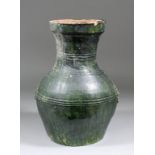 A Chinese green glazed jar (Han Dynasty 206 BC to 220 AD)