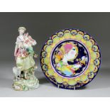 A 19th Century Continental porcelain figure in the "18th Century Chelsea Derby" manner of a