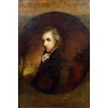 Style of William Etty (1787-1849) - Oil painting - Half length portrait of a seated gentleman with a