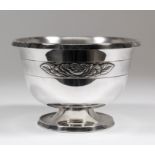 An Elizabeth II silver rose bowl - "Designed for the Year of the Rose by Algernon Asprey", the